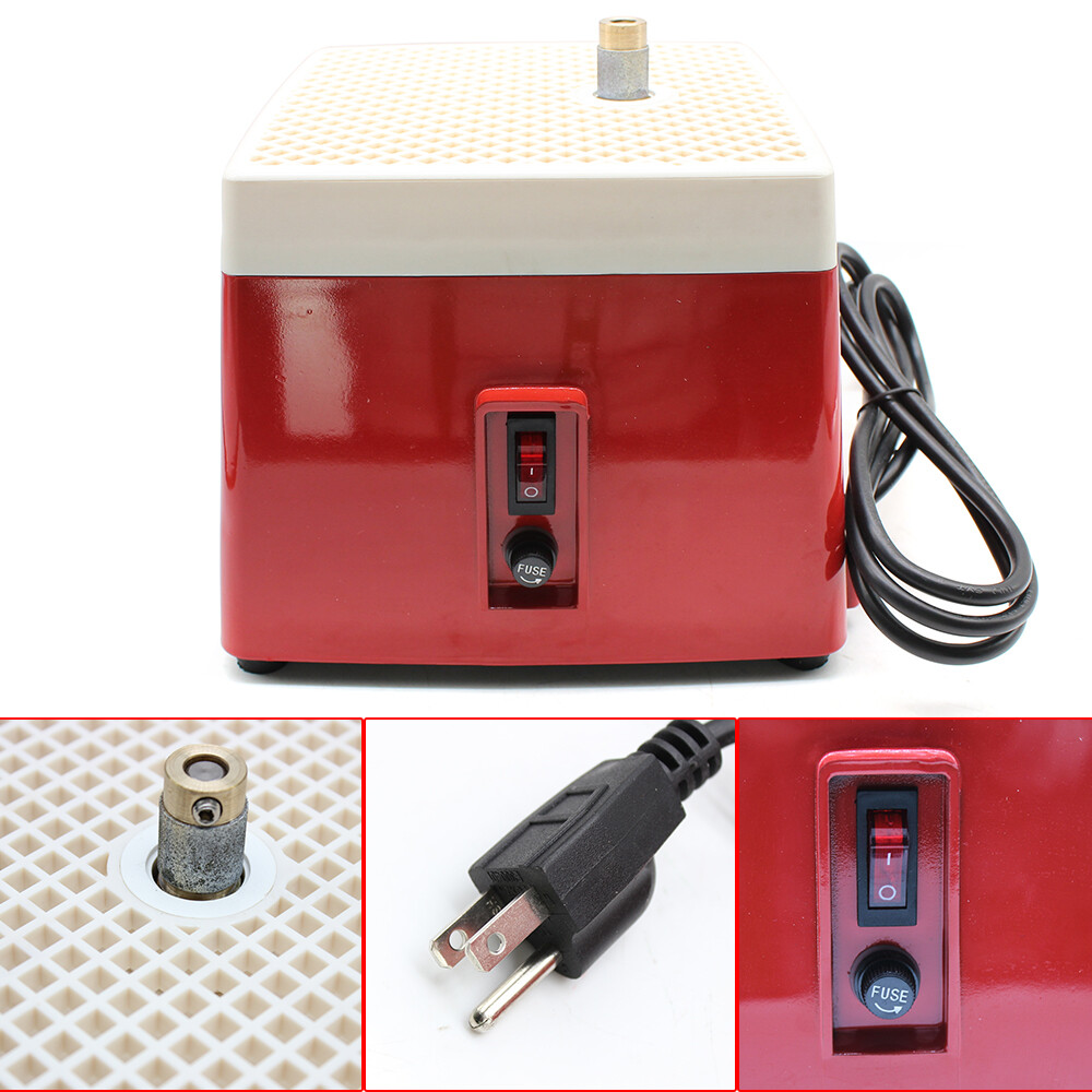 Red Mini Glass Grinder 110V with Automatic Water System & Diamond Bit