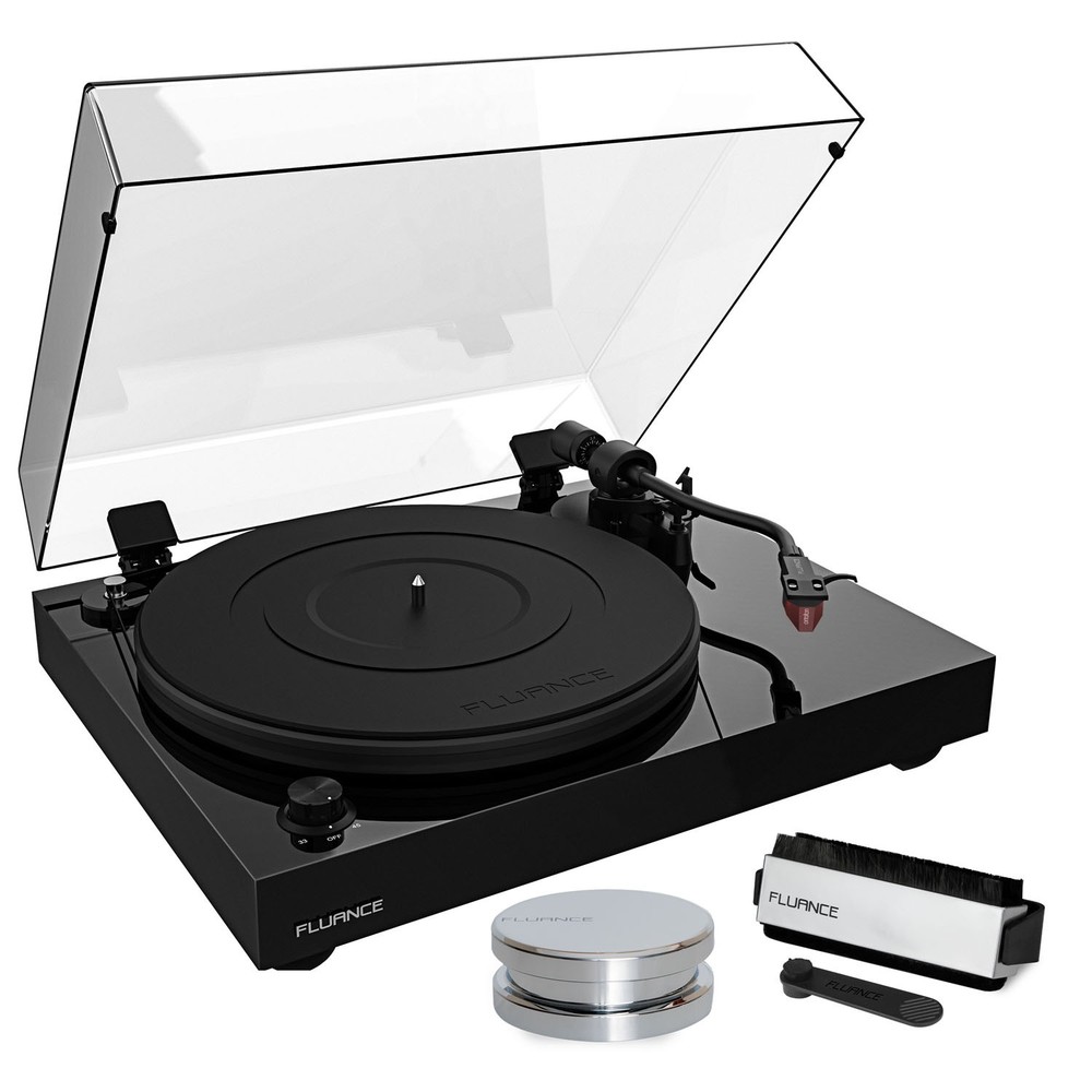 Fluance RT83 Reference Turntable with Record Weight and Vinyl Cleaning Kit
