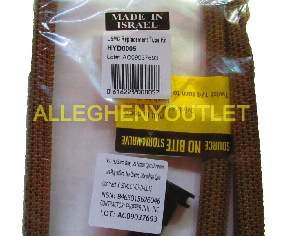 PROPPER USMC SOURCE COYOTE HYDRATION SYSTEM REPLACEMENT TUBE KIT HYD0005 6046