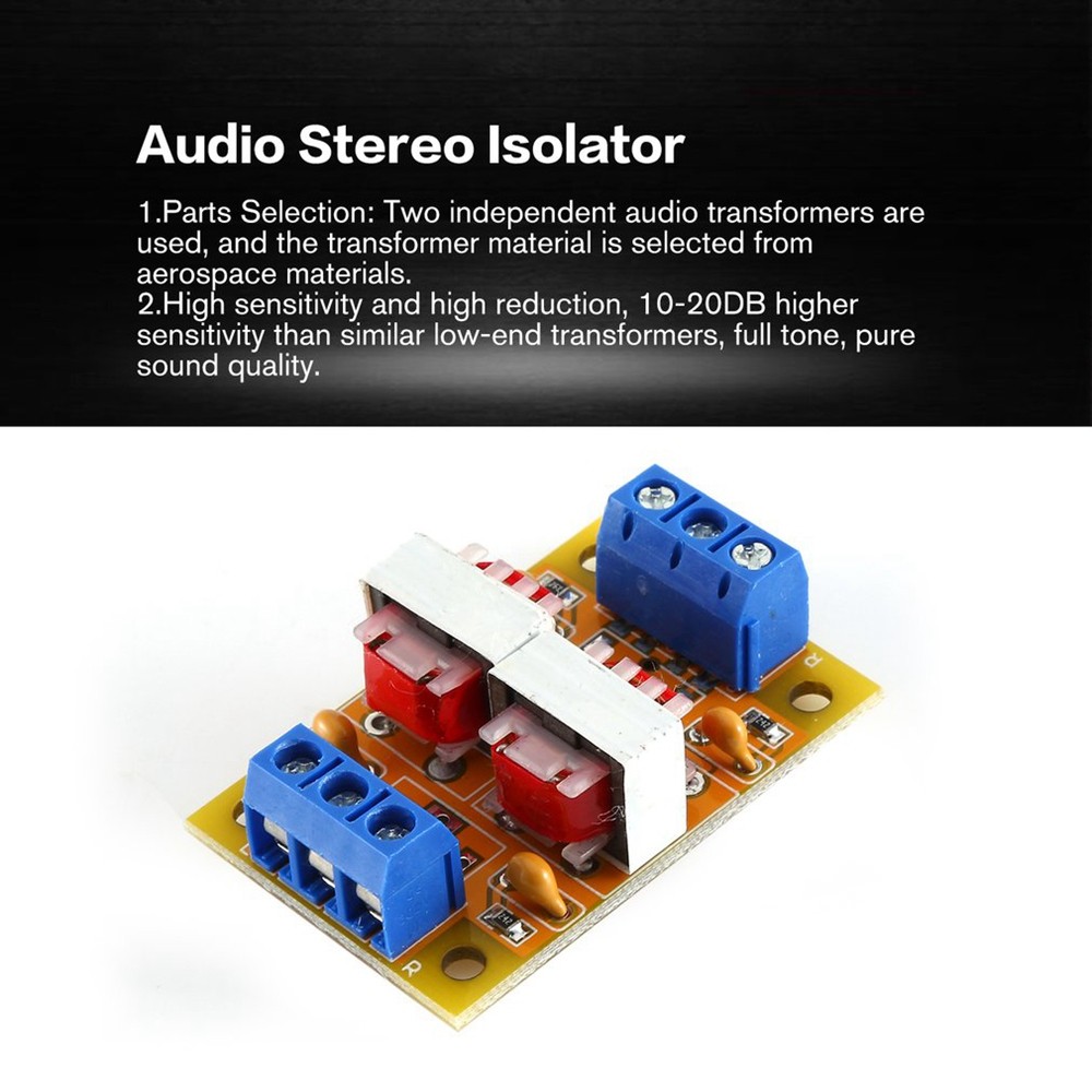 Audio Stereo Isolator Current Sound Interference Eliminator4338