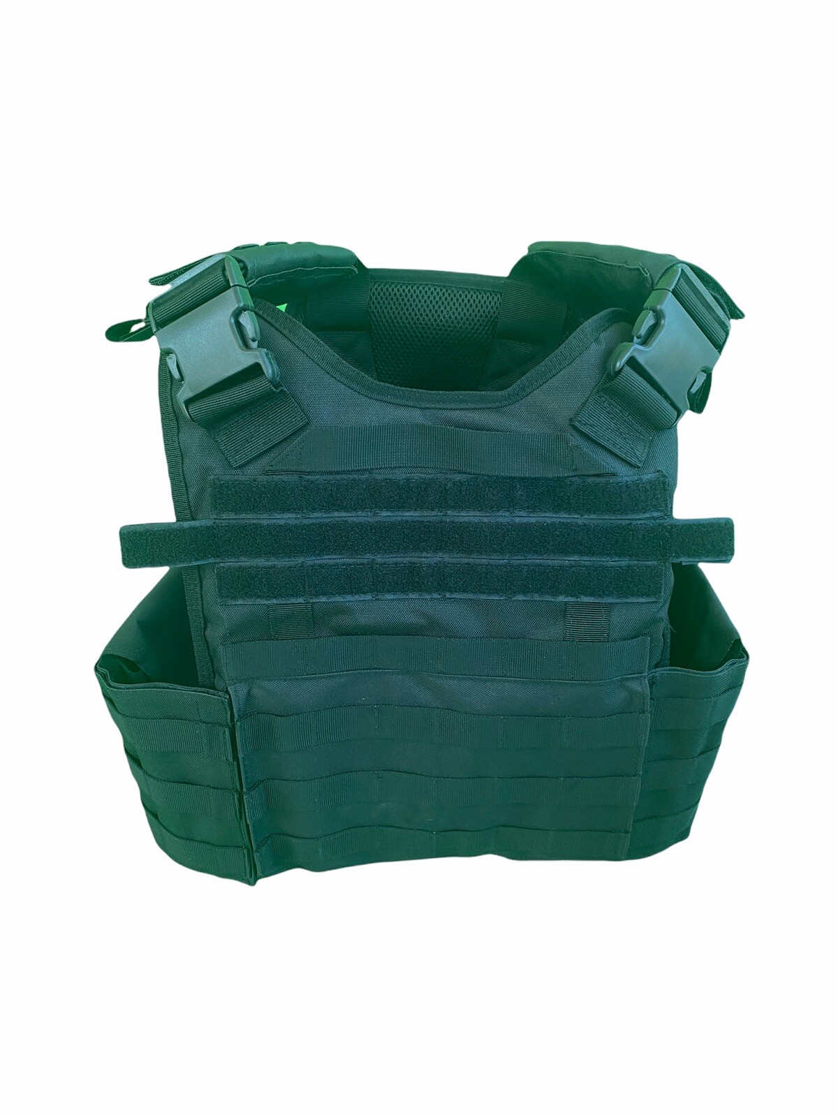 *NEW: Black Tactical Vest Plate carrier w/ 2 Curved 10x12 Plates