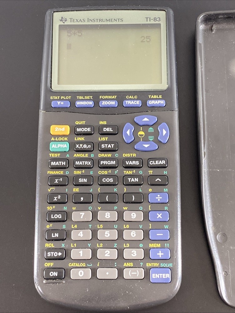 TI-83 Texas Instruments Plus Graphing Calculator Tested