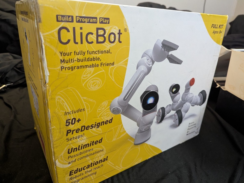 Keyitech ClicBot Robot,Original Full Kit.IMPORTANT!!! BRAIN FIXED BATTERY FIXED