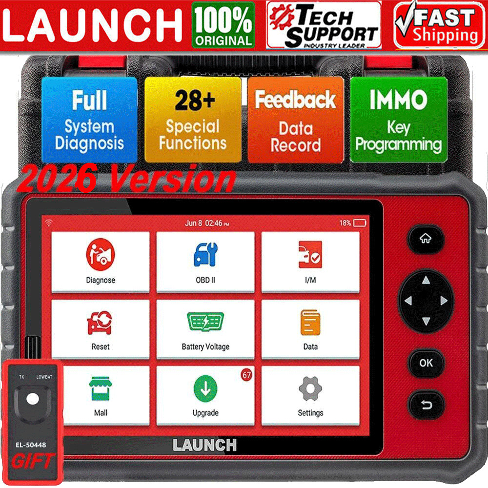 2026 LAUNCH CRP909E Pro Full System Car Diagnostic Tool OBD2 Scanner Coding TPMS