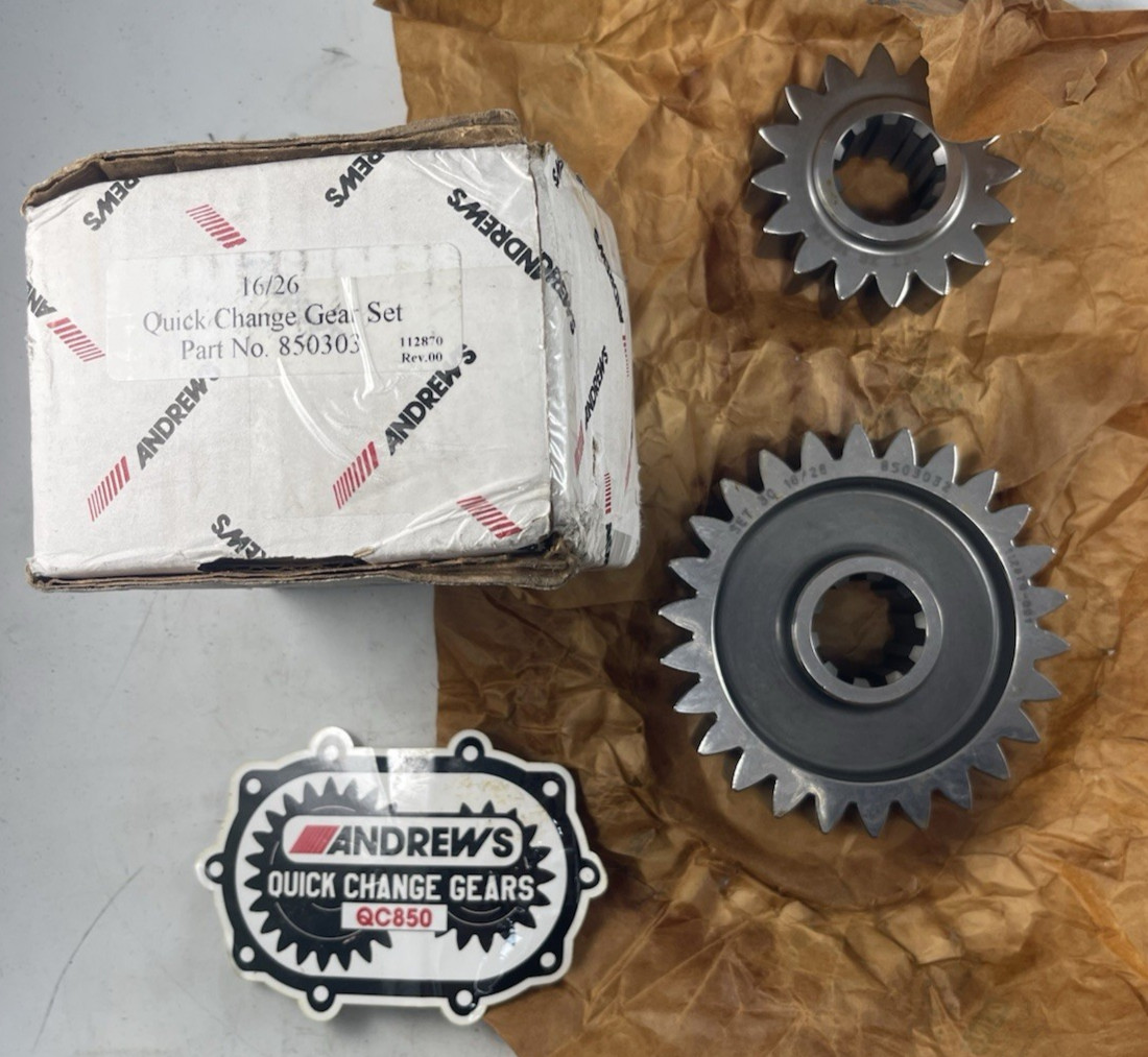 New Andrews 850303 16/26 Quick Change Gear Set #30 Steel Vacuum Carburized