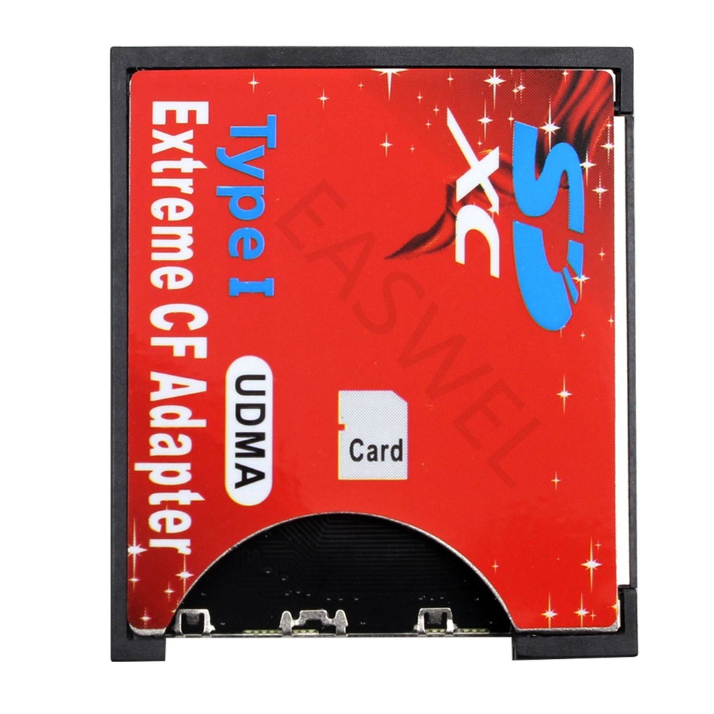 Extreme SDXC SDHC SD to CF Compact Flash Memory Card Type I Reader Adapter