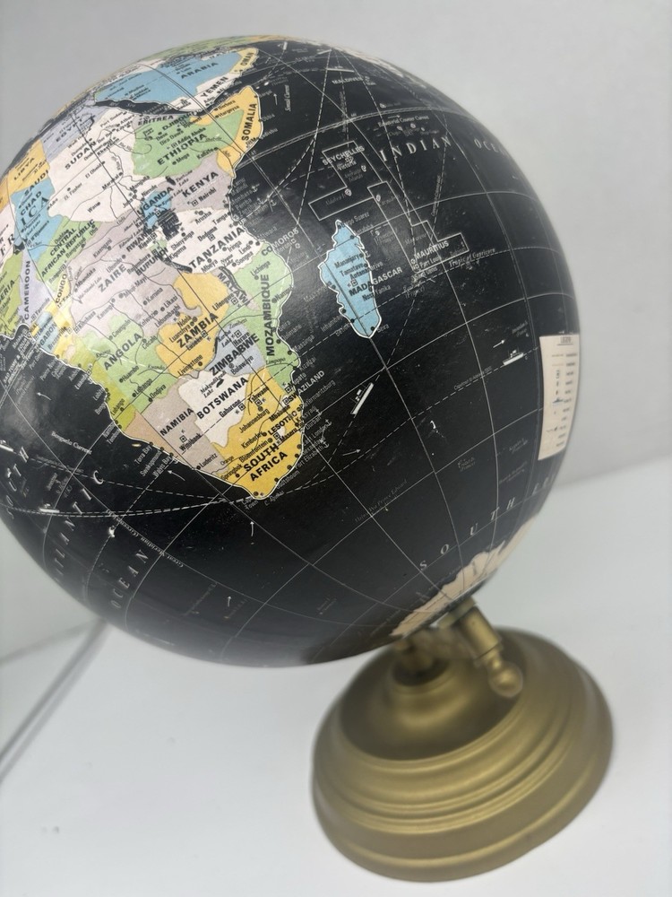 Black And Brass Metal Globe