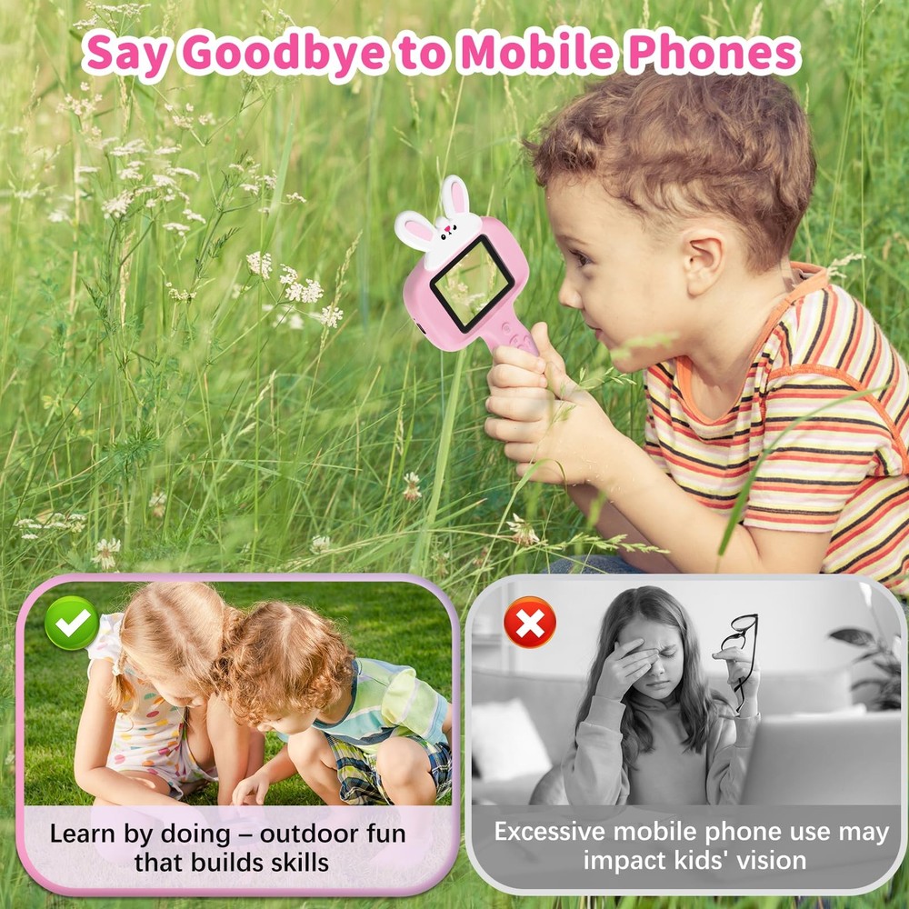 Microscope for Kids, 2.4" Handheld Digital Pocket Microscope, STEM Educationa...