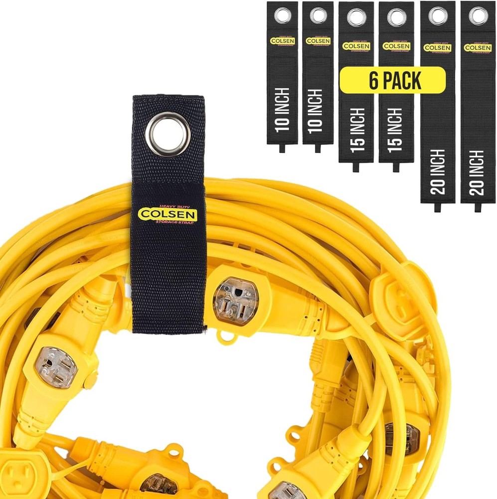 6 Pack Heavy Duty Storage Straps Cable Organizer RV