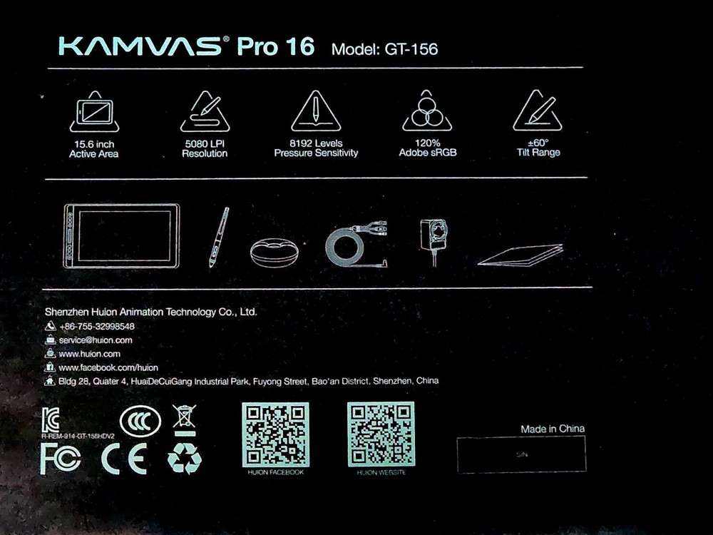 Kamvas 16 Pro GT-156 Pen Display