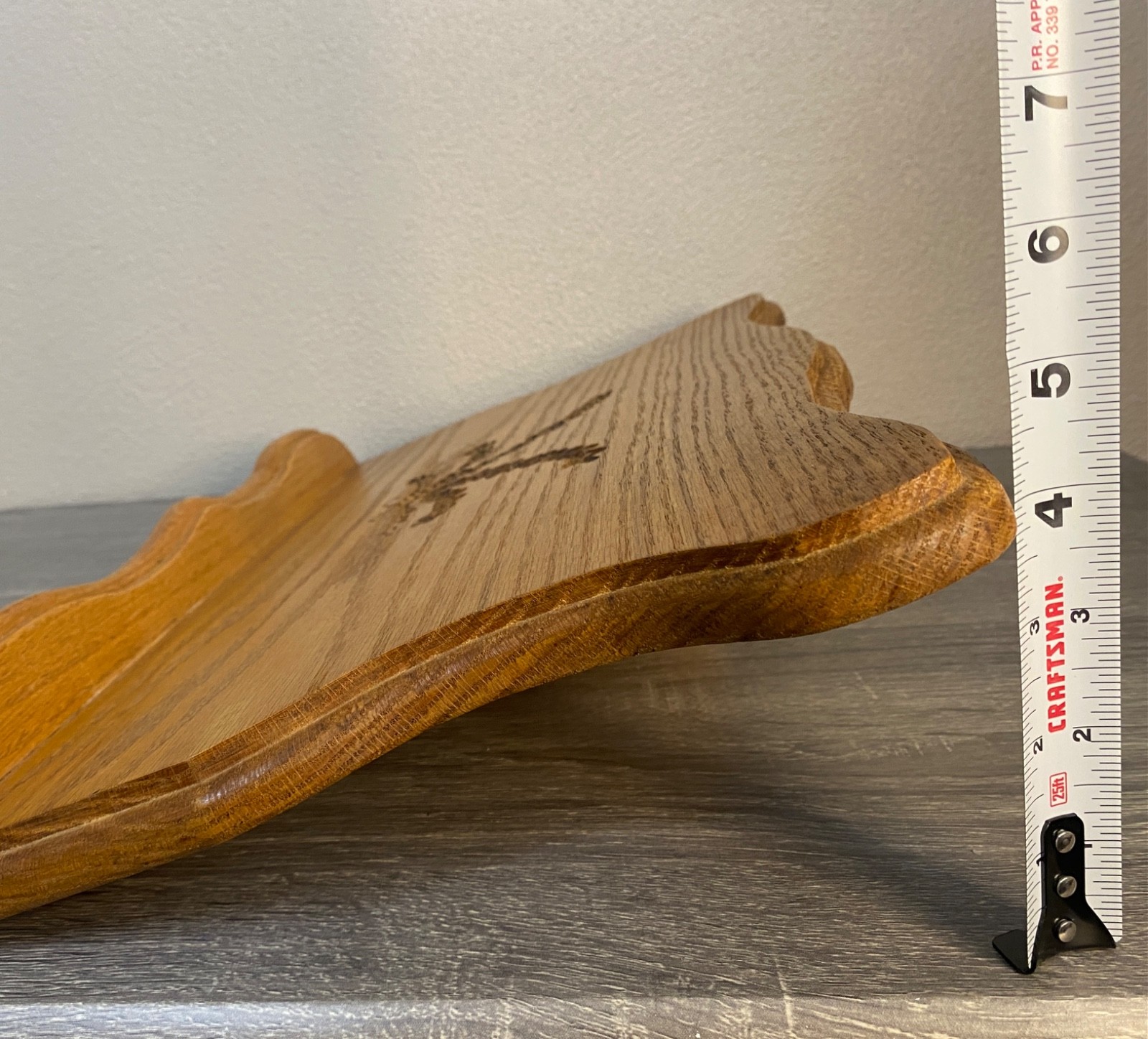 Oak Wood Missal Stand, Cook Book Rest, Bible Holder Carved Wheat Theme