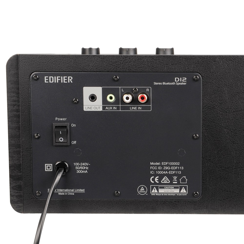 Edifier D12 Tabletop Integrated Stereo Wireless Speaker Bluetooth RCA AUX Inputs