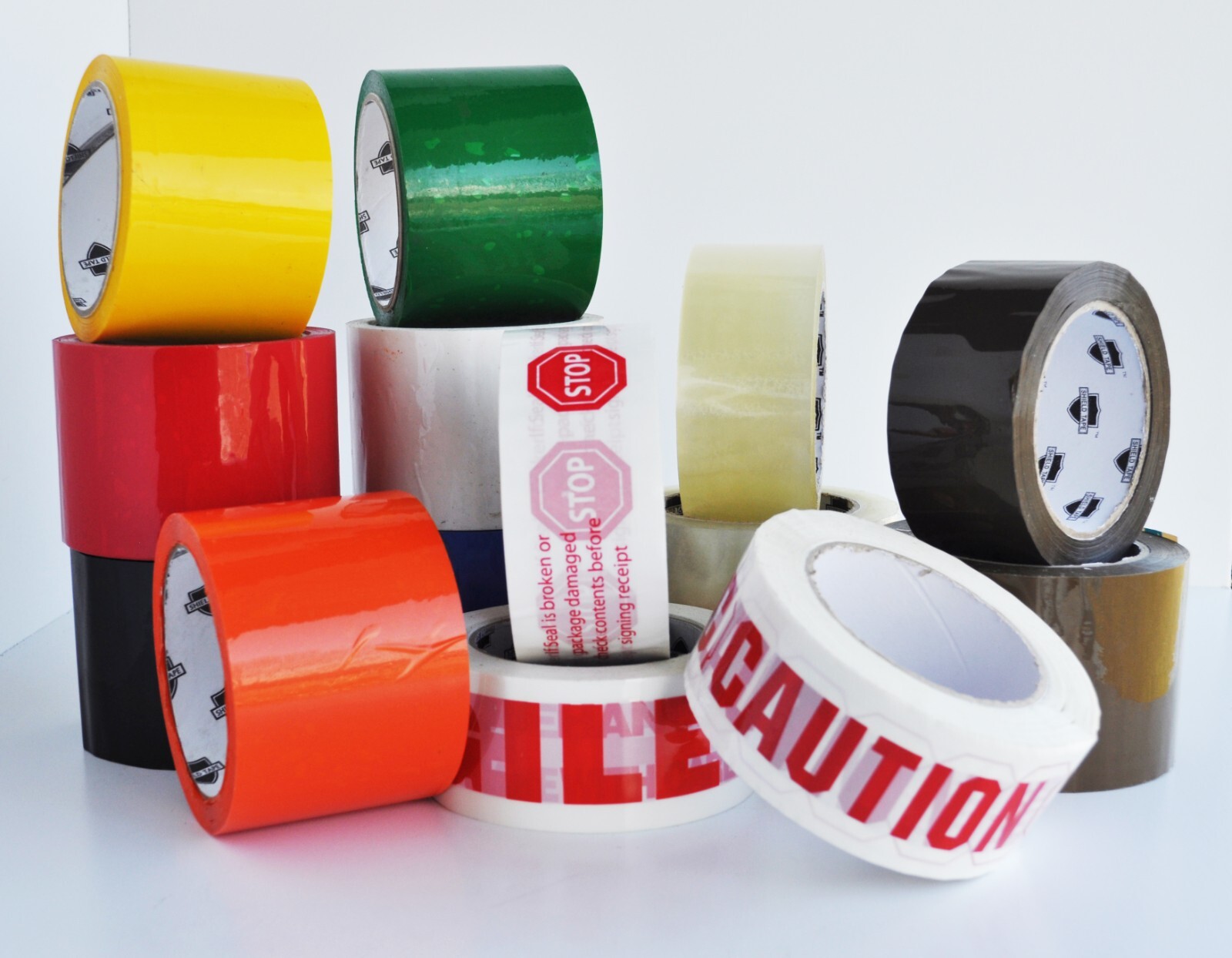 Parcel Packaging Tapes & Printed Tapes 2" x 110 Yards Choose Your Color & Rolls