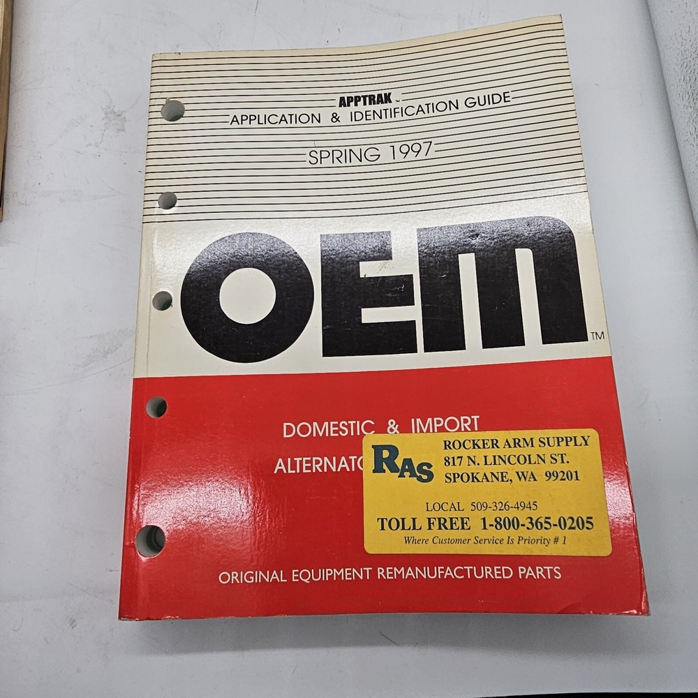 1997 Apptrak OEM Application Identification Aternatator Starter Parts Catalog