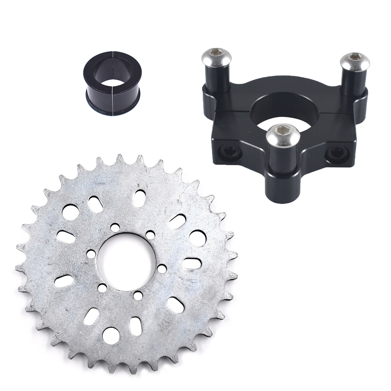 Black 1" / 1.5" CNC Adapter 36T Sprocket For 80cc 2 Stroke Motorized Bicycle