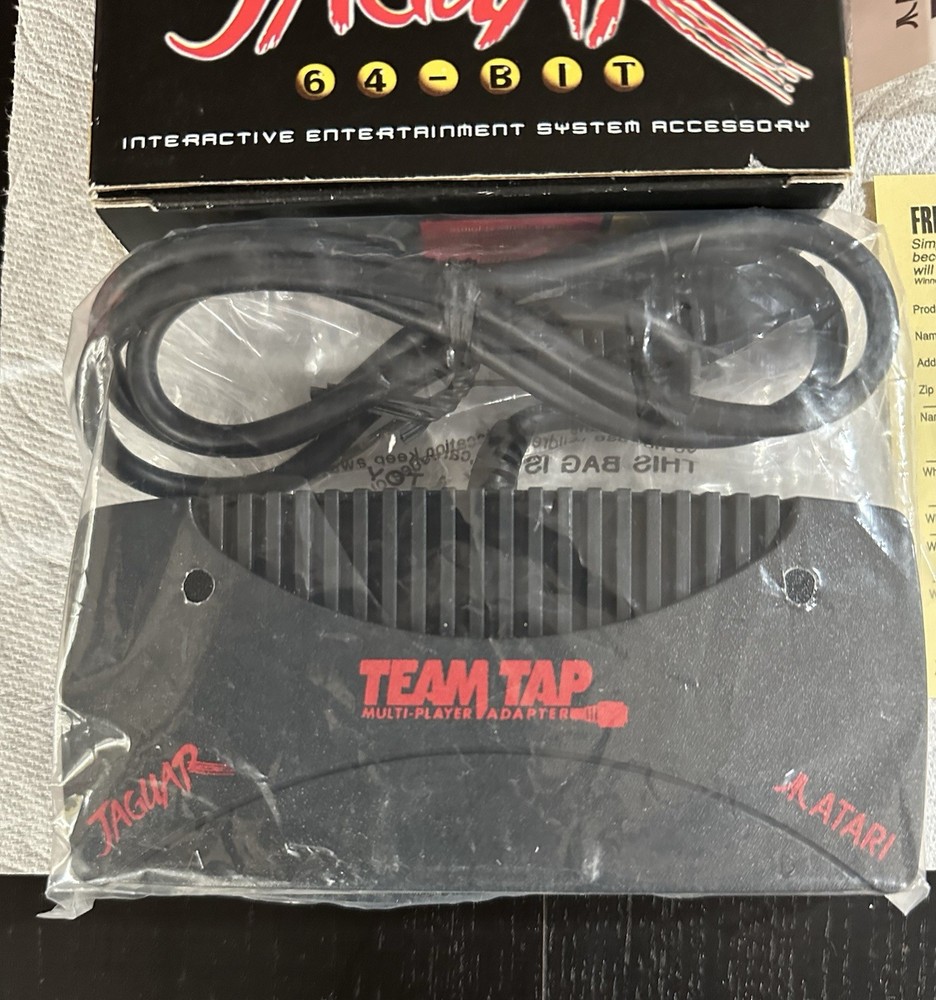 New Open Box TEAM TAP Atari Jaguar Multi Player Adapter, Please Read!