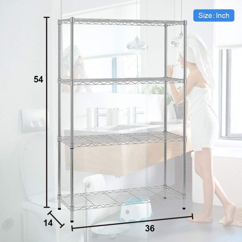 Wire Shelving Unit Easy Assemble Adjustable Large Storage 1000lbs Capacity New
