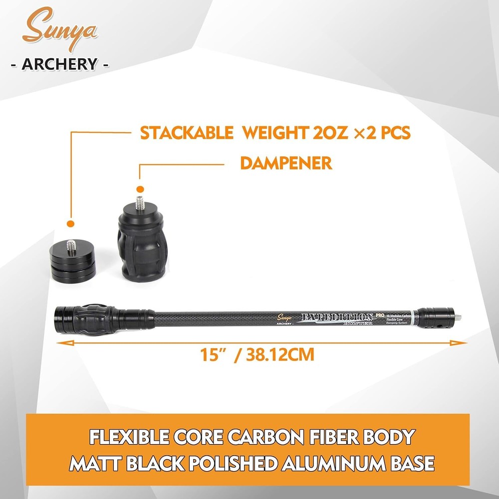 Carbon Fiber Archery Bow Stabilizer Kit=