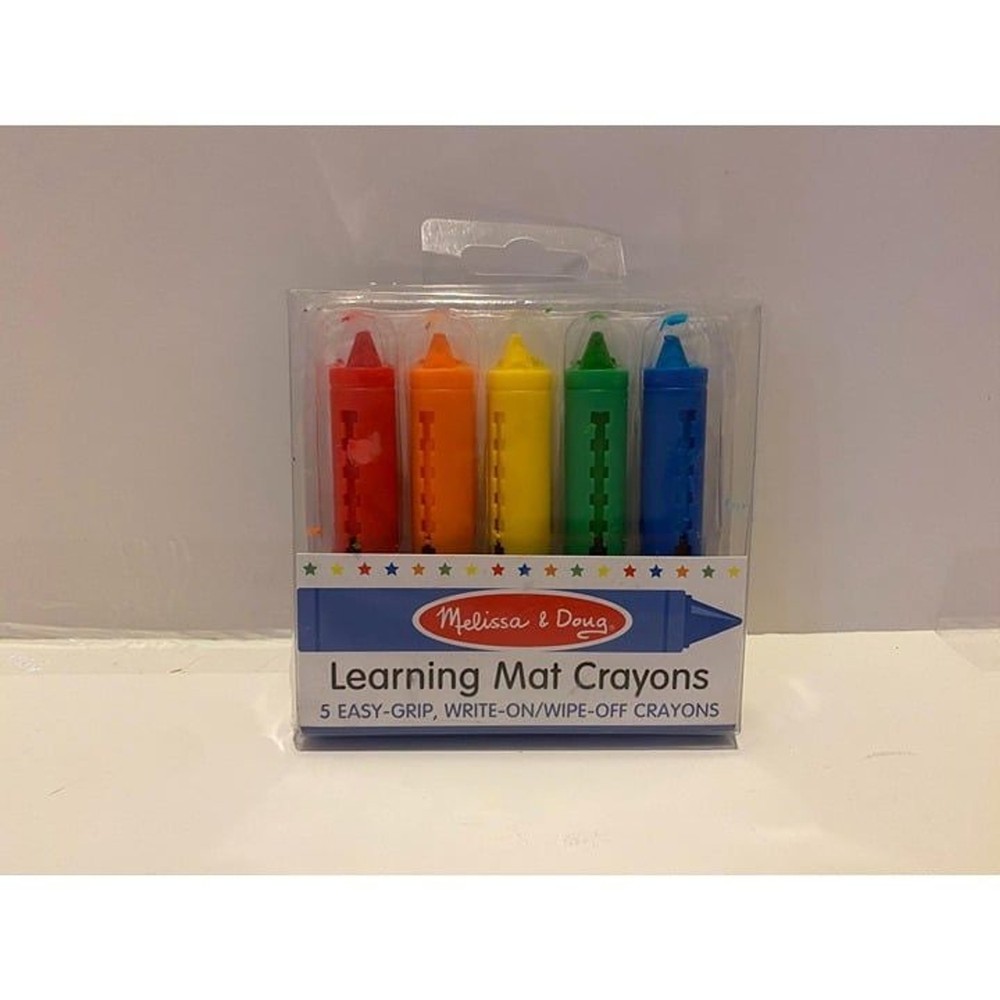 Melissa & Doug Learning Mat Crayons Write on and Wipe Off Coloring Set