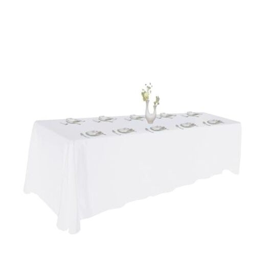 Extra Large Table Cloths. 8+ft Rectangle Tables 156" x 90" (Rectangular) White