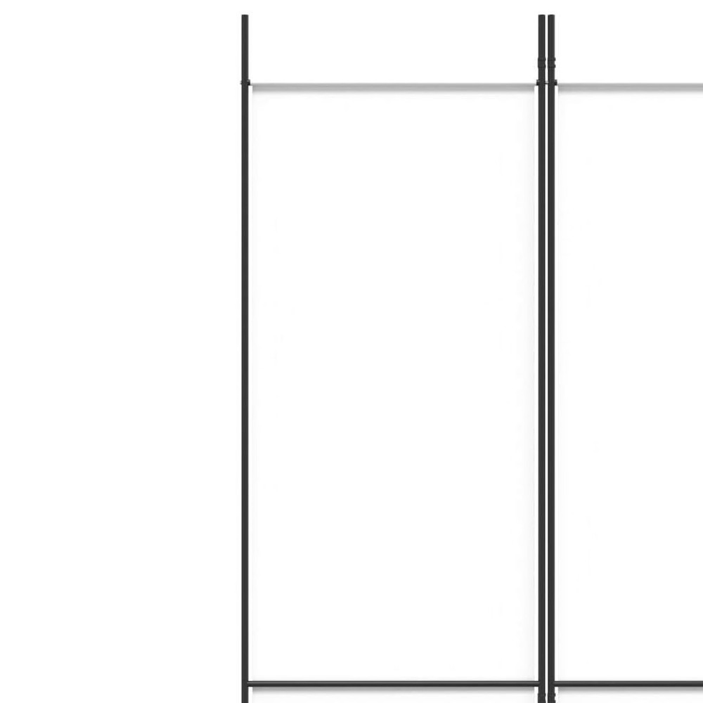 4-Panel Room Divider White 78.7"x86.6" Fabric