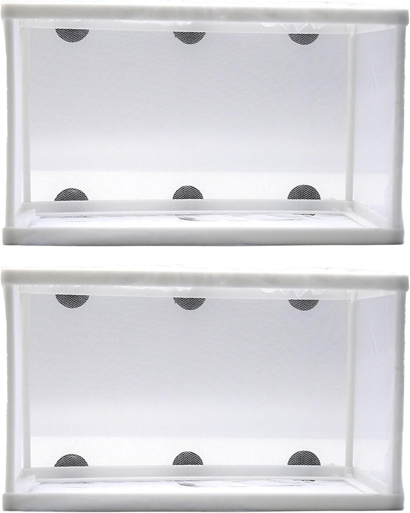2 Pack Fish Tank Breeder Net,Fish Isolation Breeding Hatching Box, Plastic Frame