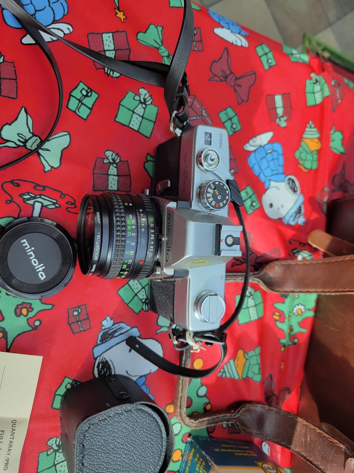 Vintage Minolta SR-T Camera with 2x lens and Vivitar 70-210mm lens