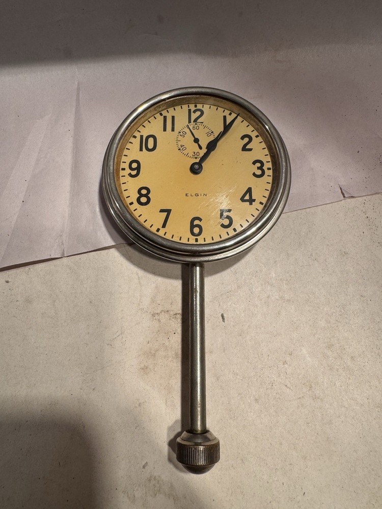 Large Antique Elgin Car/Automobile Clock