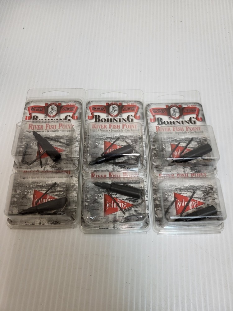 (6 Pack) Bohning River 1016 Fish Point Removeable Barbs Quick Fish Off Archery