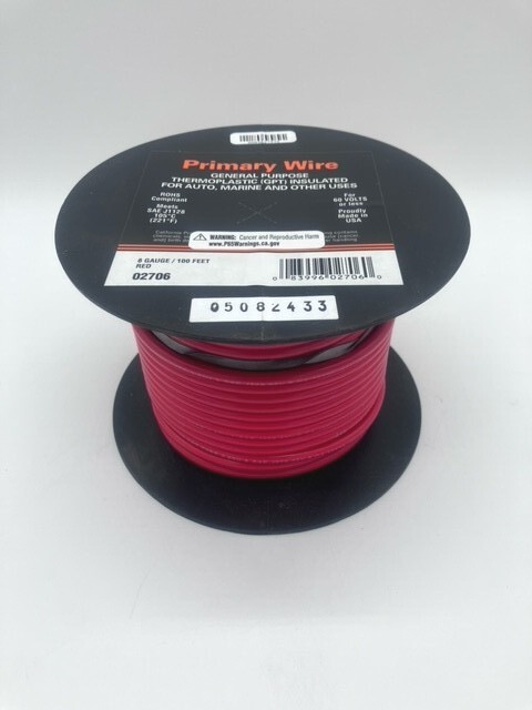 8 Gauge Primary Wire 100% Fine-Stranded Copper USA Made Lot NOT CCA