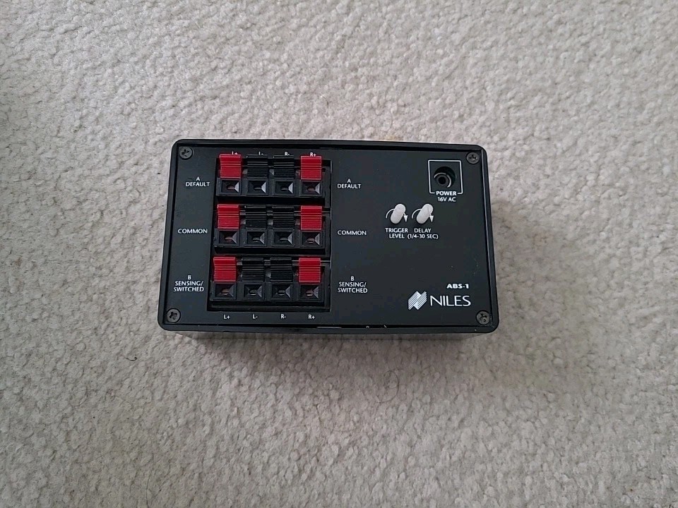 Niles ABS-1 Speaker Level A-B Switching System, Trigger & Delay Variables.