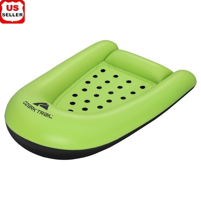 Inflatable U-Shaped Pool Lake Float Lounge W/ Air Sockets Quick Inflate Deflate