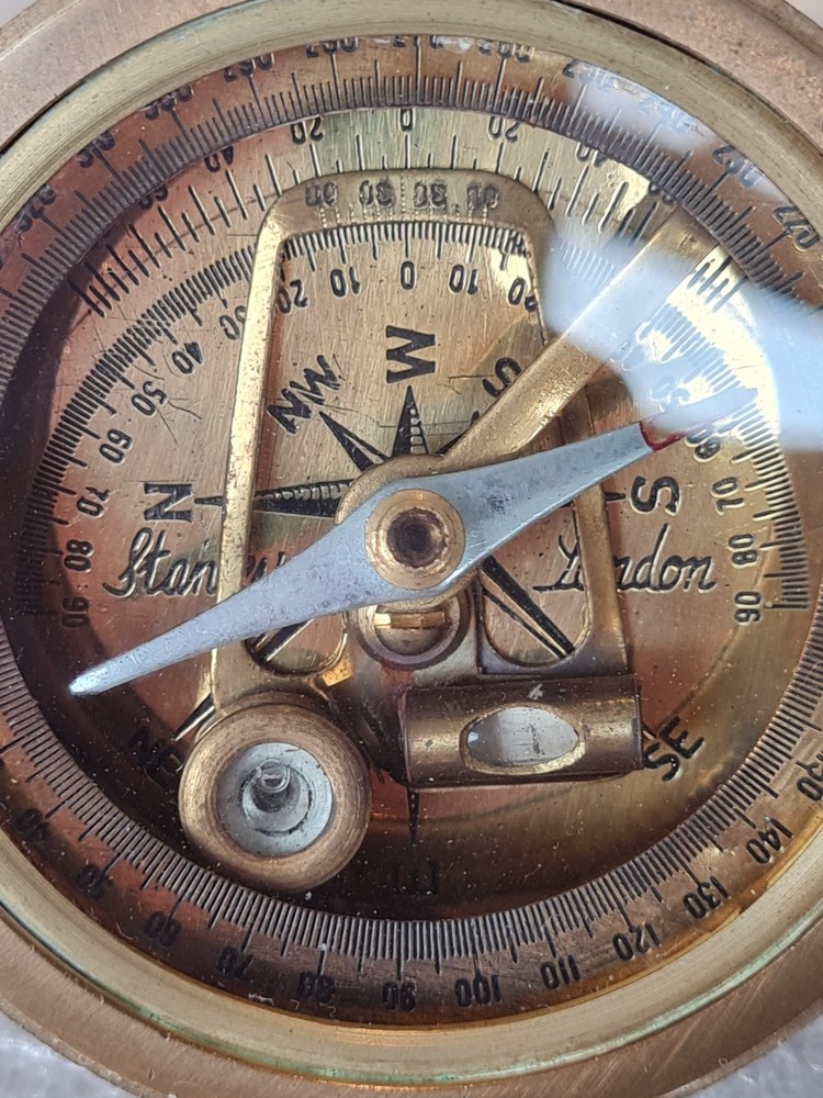 Vintage Stanley Brass Navigation Compass - Maritime