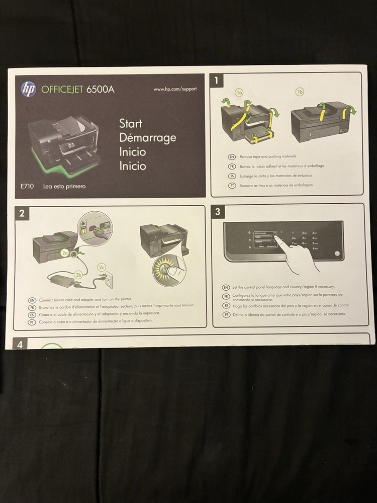 HP Officejet 6500A "Getting Started Guide" Instruction Manual w/disk Complete