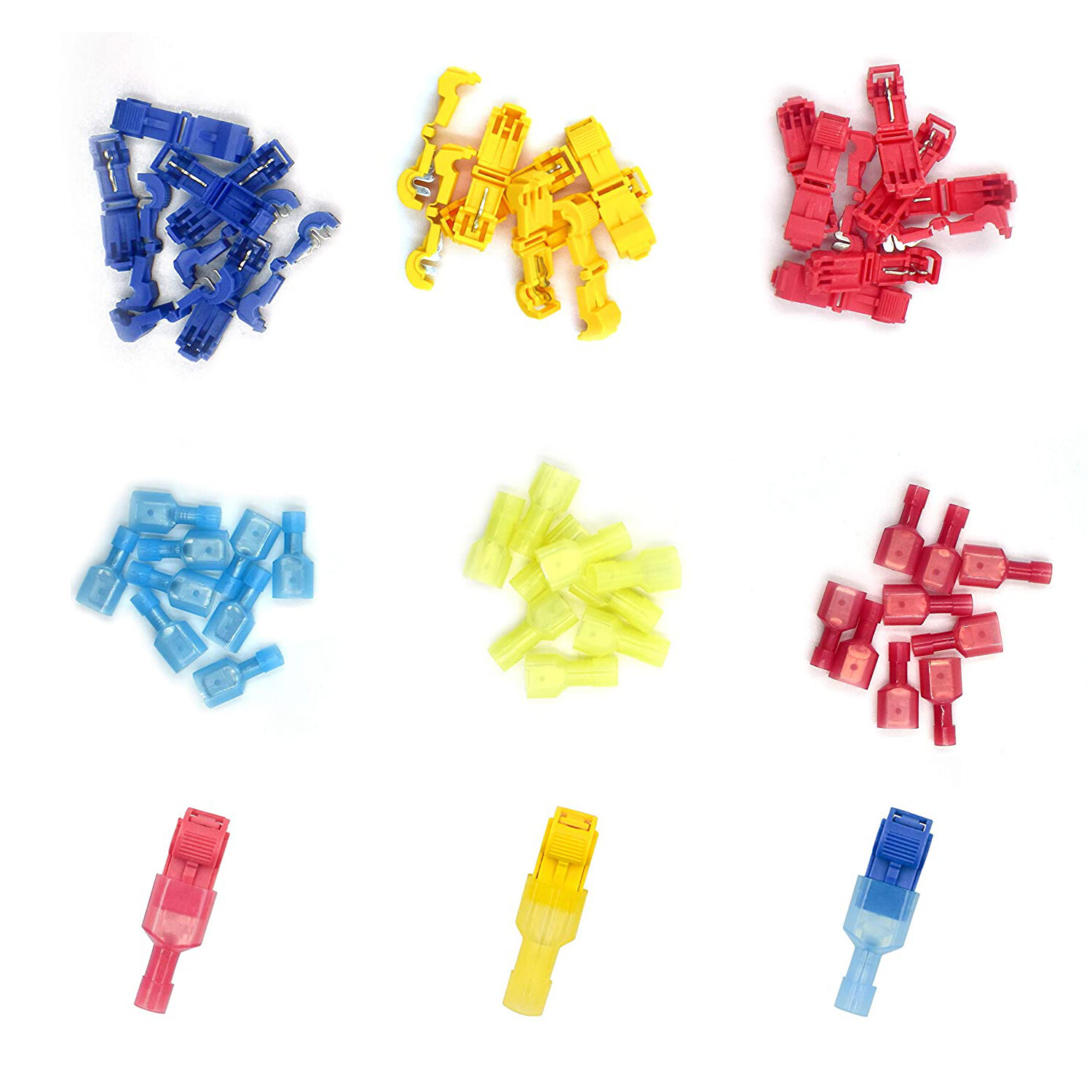 240/60psc T-Taps Wire Terminal Connectors Insulated Quick Splice Combo Kit