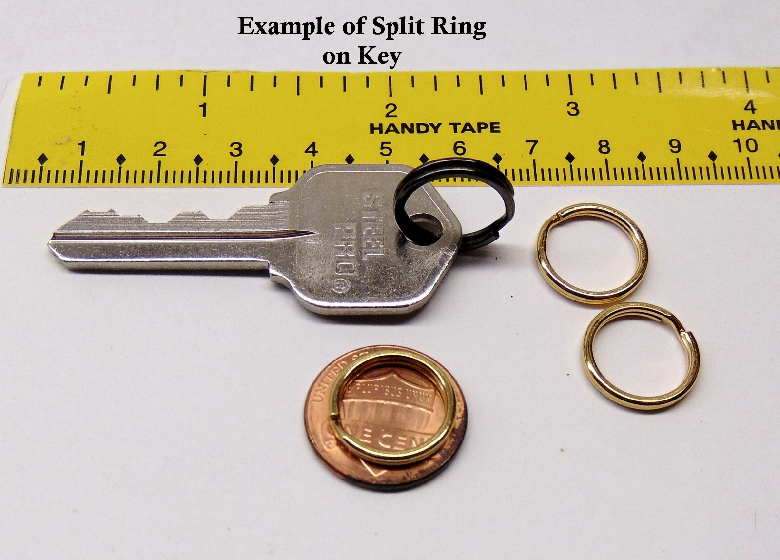 4 Key Rings 15mm Approx 5/8" Split Ring Gun Metal Black Finish Steel Findings
