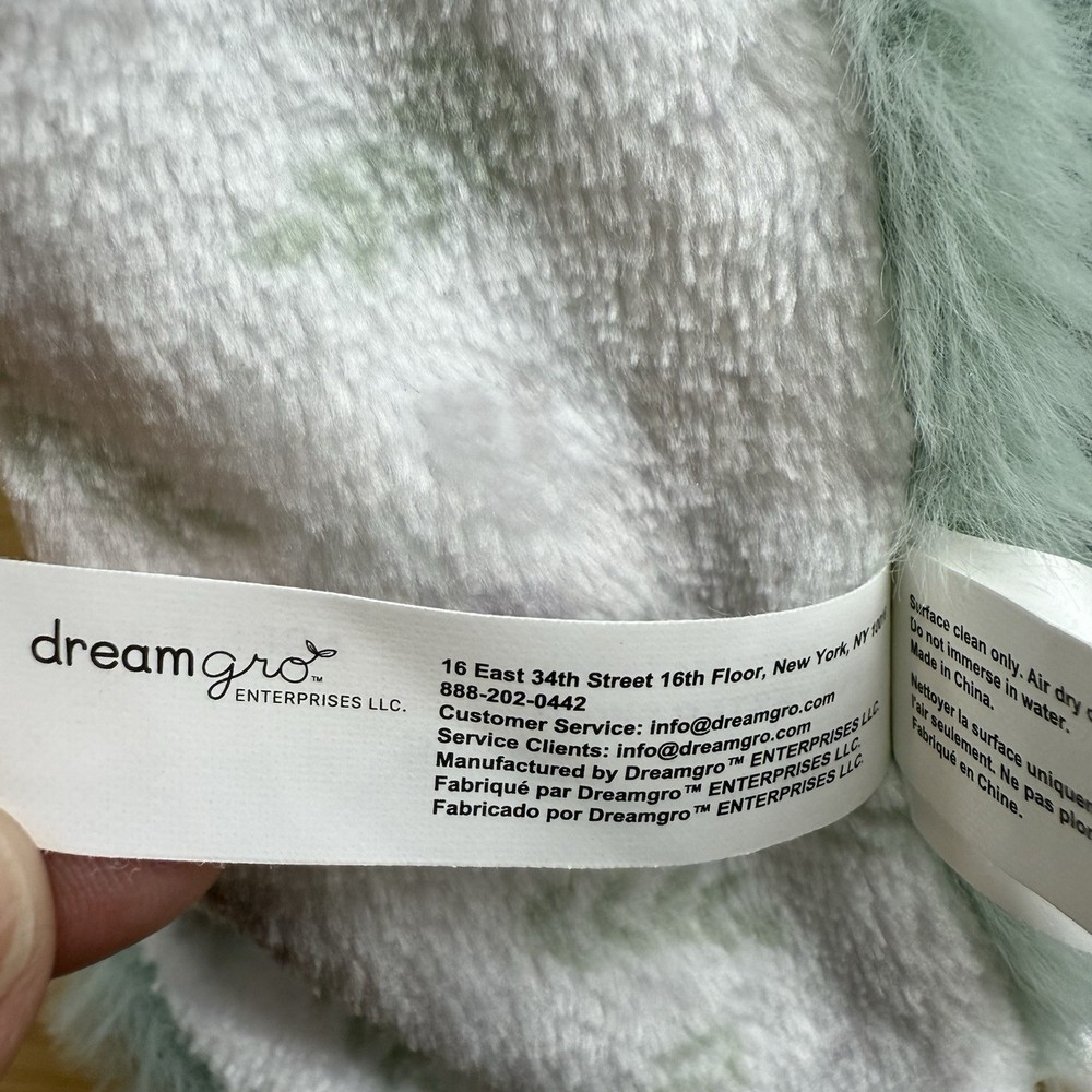 Dream Gro Elephant Lovey Mint Green Security Blanket Activity Teether