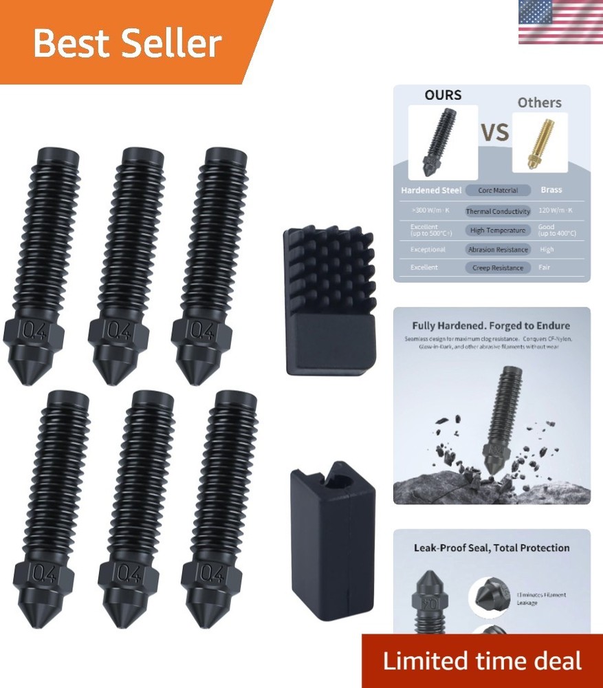 Precision 6PCS Nozzle Kit for Elegoo Centauri 3D Printers - High Flow & Durable