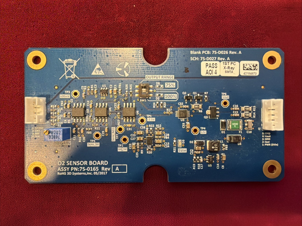 3D Systems, Inc O2 Sensor Board 75-0165 Rev A