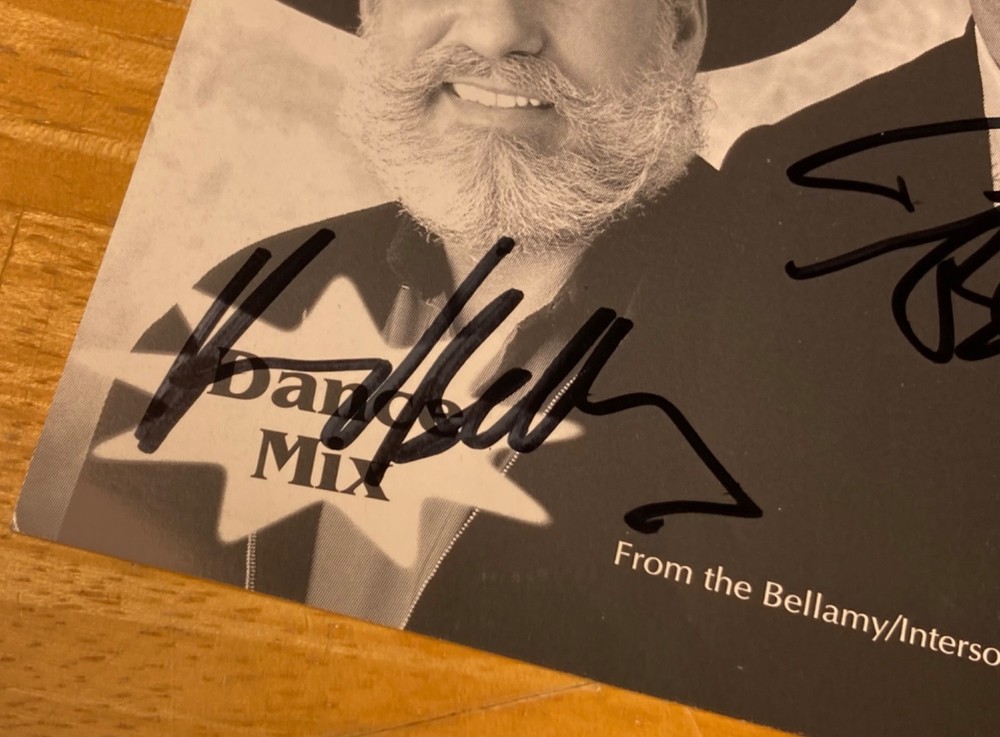 2x Hand SIGNED Bellamy Brothers CD Case Insert (1) We Dared The Lightning