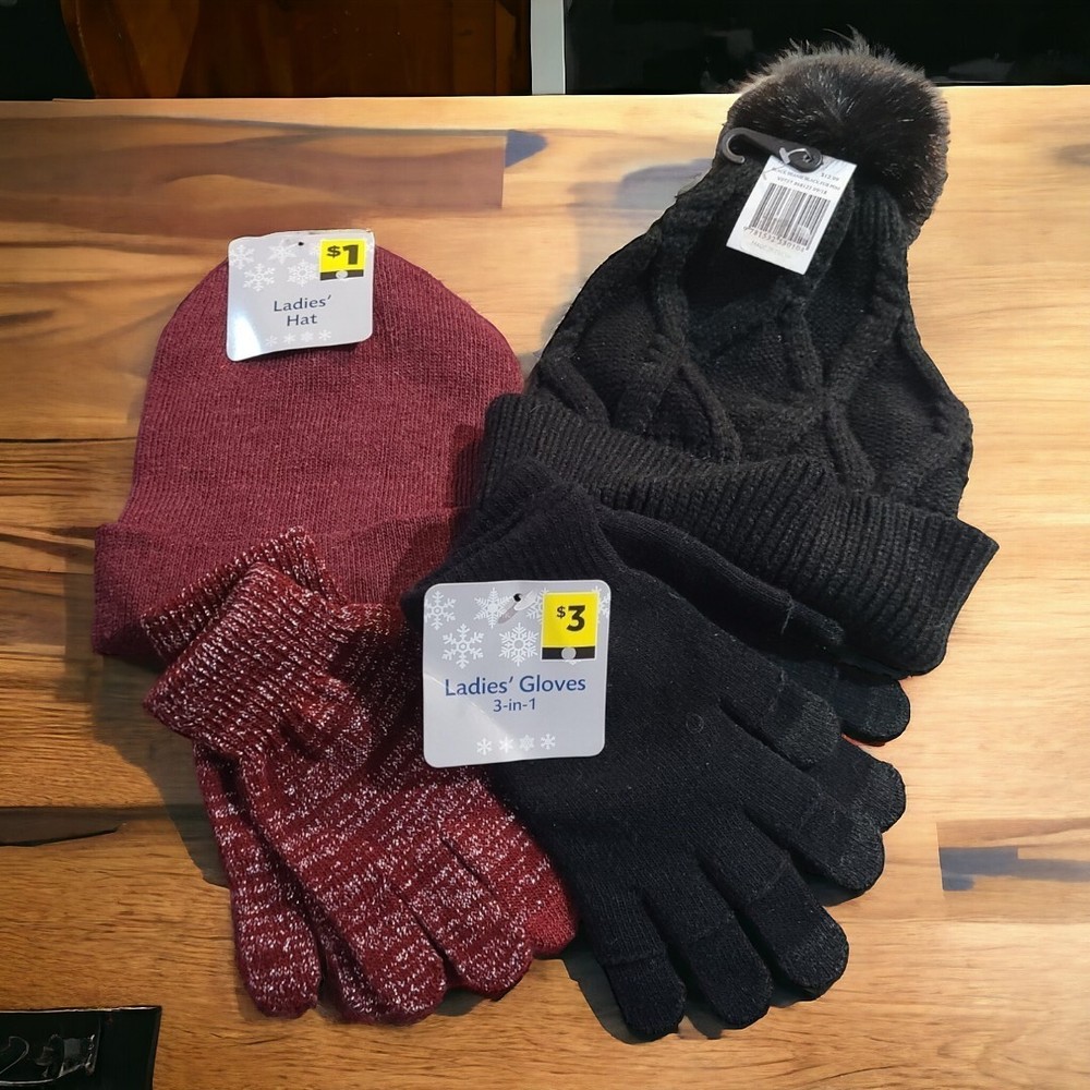 Womrns size beanies and gloves
