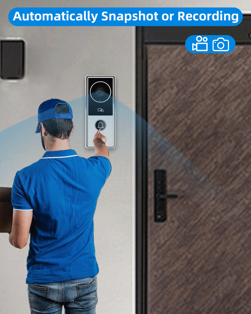 10" Smart Video Intercom with Motion Activation & Voice Control, WiFi Doorbell