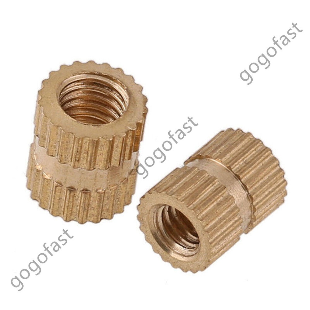 M2 M2.5 M3 M4 M5 M6 Brass Cylinder Knurled Threaded Round Insert Embedded Nuts