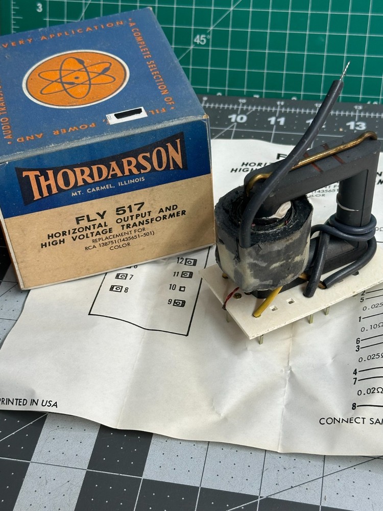 NOS Thordarson FLY-517 High Voltage Transformer Horizontal Output RCA 138751