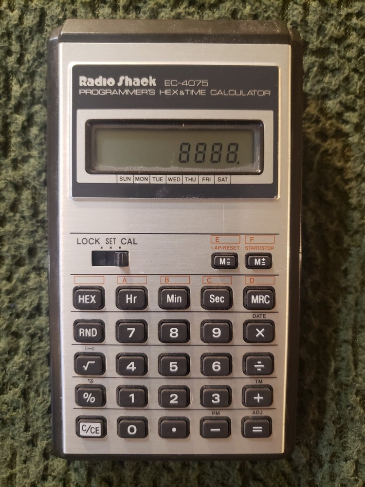 Radio Shack EC-4075 - Programmer’s HEX & Time Calculator VTG Tested & Working