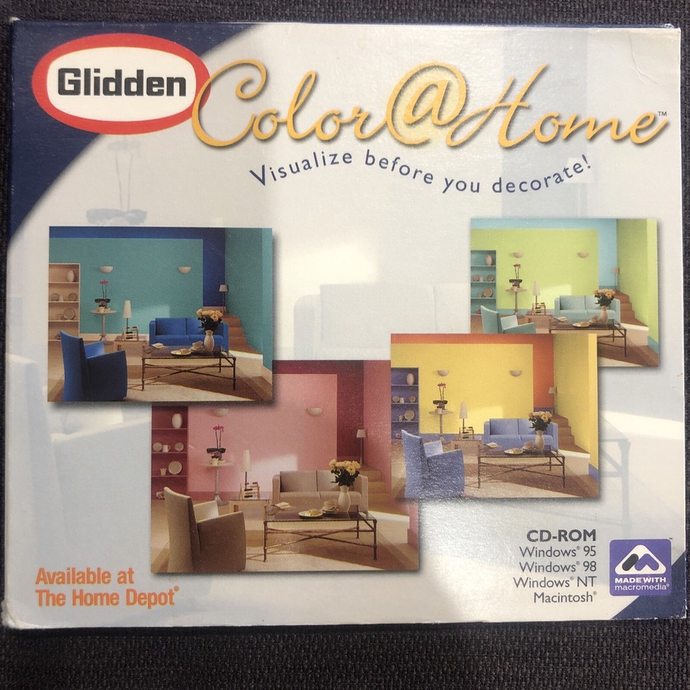 Glidden: Color @ Home II Virtual Paint Software PC CD-ROM for Windows 98/ME/2000