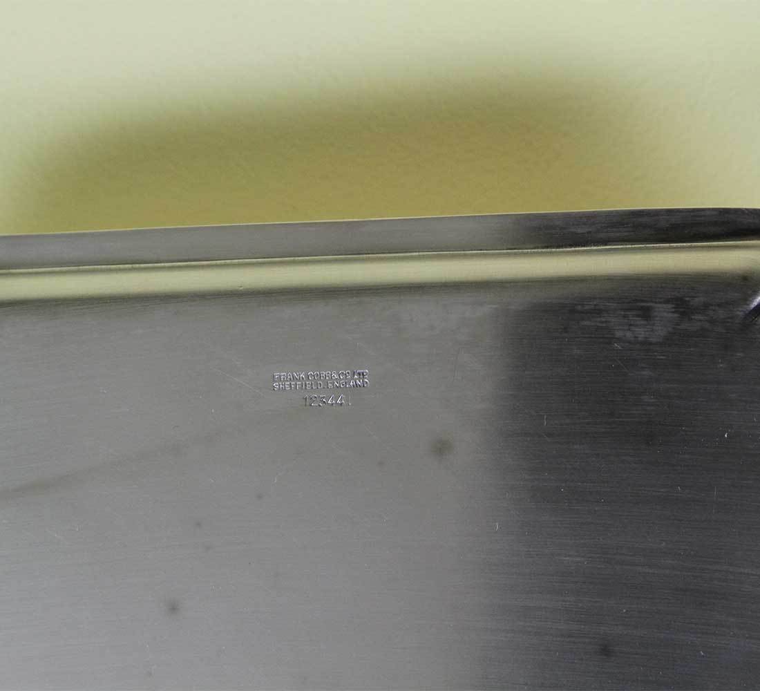 Silver Square Salver, Shaped Corners 11 in.