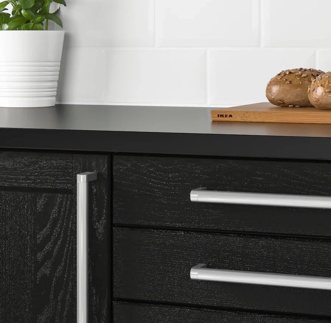 IKEA ORRNAS 13" Stainless Steel Handle, 12 5/8" C-C Hole Spacing - LOT OF 4