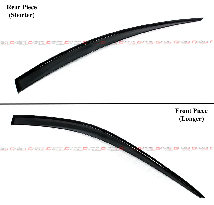 FOR 21-23 LEXUS IS300 IS350 PREMIUM BLACK TRIM WINDOW VISOR RAIN GUARD W/ CLIPS