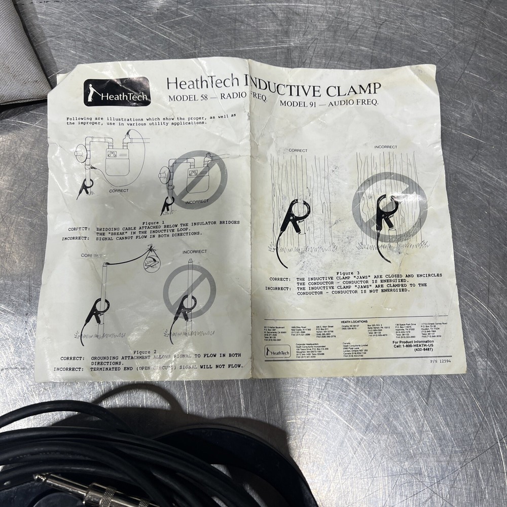 Heathtech Inductive Clamp Model 58/91 Used Surplus